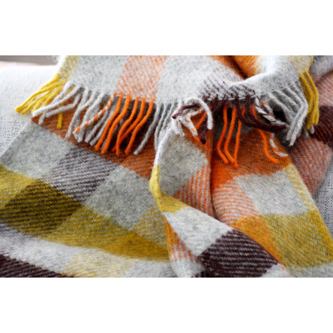 GOTLAND MULTI YELLOW WOOL THROW KLIPPAN YLLEFABRIK Duty free GOTLAND MULTI YELLOW WOOL THROW KLIPPAN YLLEFABRIK Duty free