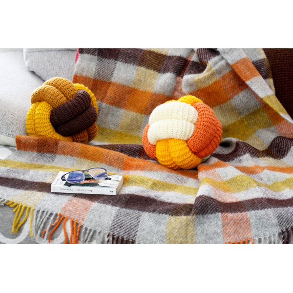 GOTLAND MULTI YELLOW WOOL THROW KLIPPAN YLLEFABRIK Duty free
