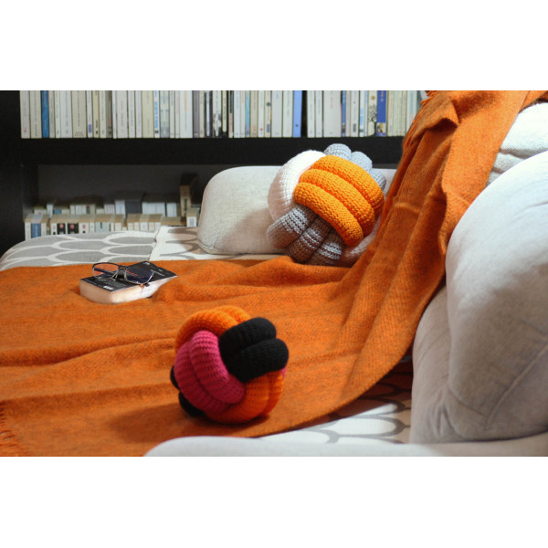 Ultima Thulé GOTLAND ORANGE WOOL THROW KLIPPAN YLLEFABRIK