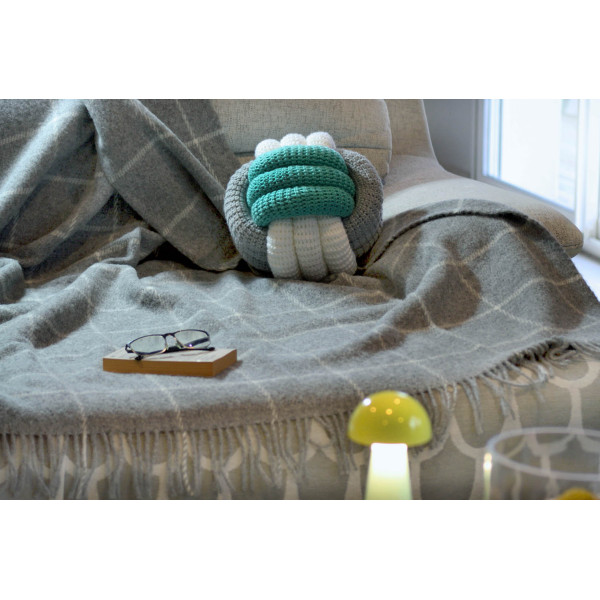 CUSHION KNIT BALL LARGE AQUA Ultima Thule webshop