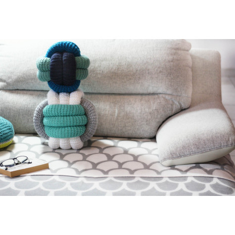 CUSHION KNIT BALL LARGE AQUA Ultima Thule webshop