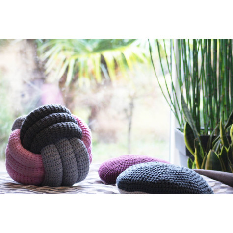COUSSIN NOEUD KNIT KNOT LARGE ROSE Ultima Thulé webshop