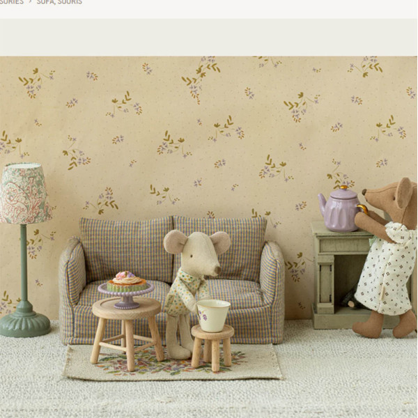 SOFA MINIATURE pour souris MAILEG