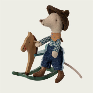 PETIT FRERE SOURIS COW BOY CHEVAL MAILEG