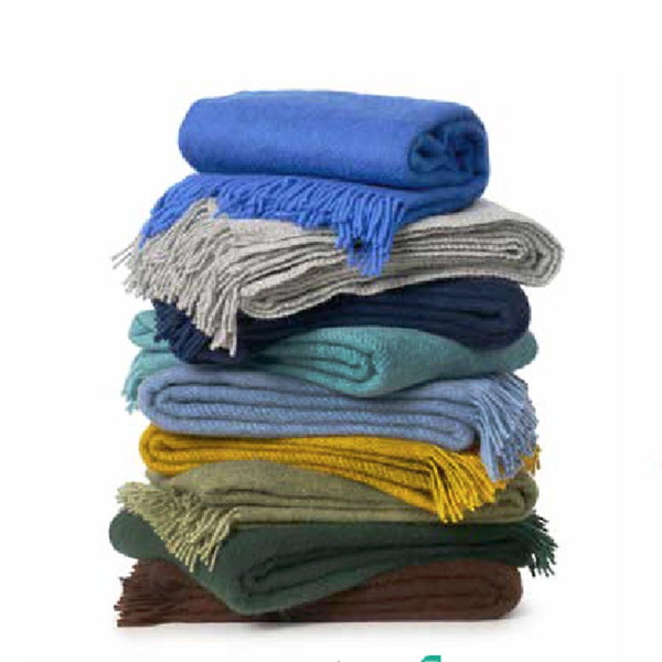 GOTLAND TURQUOISE WOOL THROW KLIPPAN YLLEFABRIK