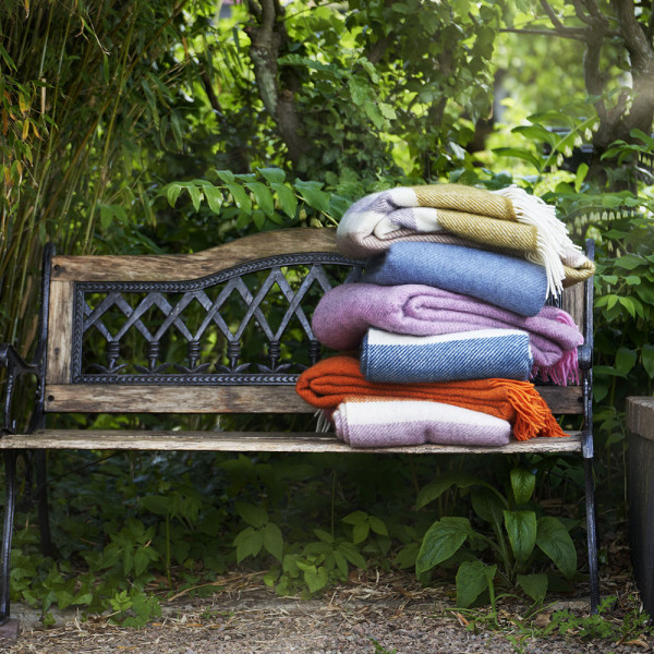 GOTLAND ORANGE WOOL THROW KLIPPAN YLLEFABRIK