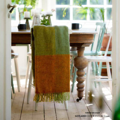 GOTLAND CHECK VERT PLAID LAINE KLIPPAN YLLEFABRIK