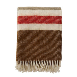 GOTLAND STRIPE MARRON PLAID LAINE KLIPPAN YLLEFABRIK
