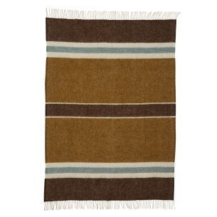 GOTLAND STRIPE NOIX CARAMEL PLAID LAINE KLIPPAN YLLEFABRIK 2