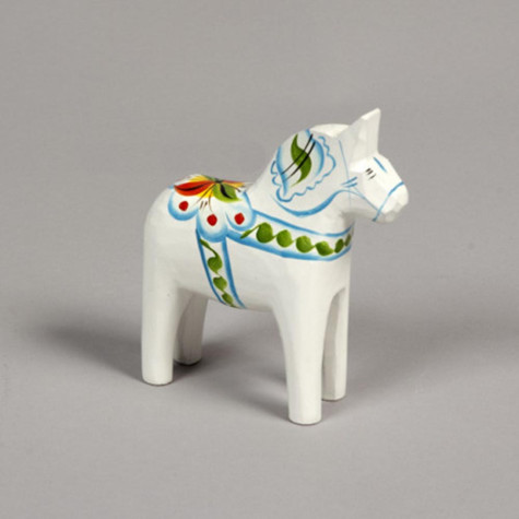 CHEVAL DE DALECARLIE BLANC 5 CM
