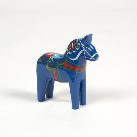 CHEVAL DE DALECARLIE BLEU 5 CM