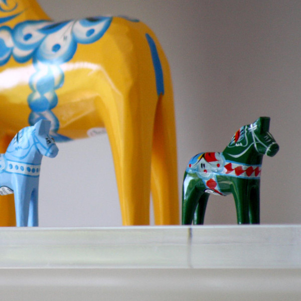 DALARNA COLLECTOR GREEN HORSE 5 CM