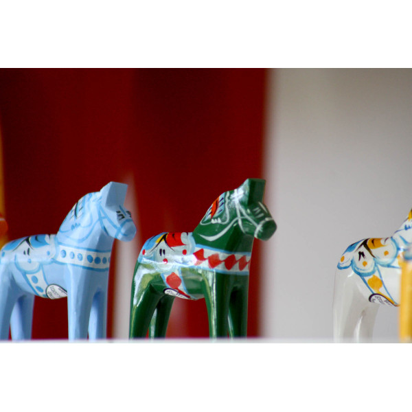 DALARNA COLLECTOR GREEN HORSE 5 CM