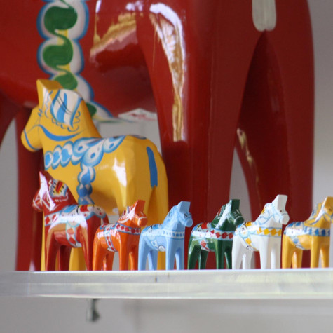 CHEVAL DE DALECARLIE COLLECTOR ORANGE 5 CM