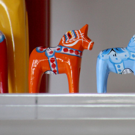 CHEVAL DE DALECARLIE COLLECTOR ORANGE 5 CM