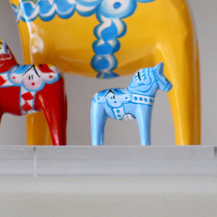 CHEVAL DE DALECARLIE BLEU CLAIR 5 CM 2