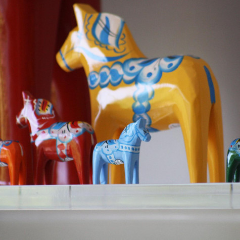 CHEVAL DE DALECARLIE BLEU CLAIR 5 CM