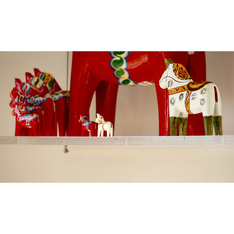 CHEVAL DE DALECARLIE ANTIQUE vert 17 CM