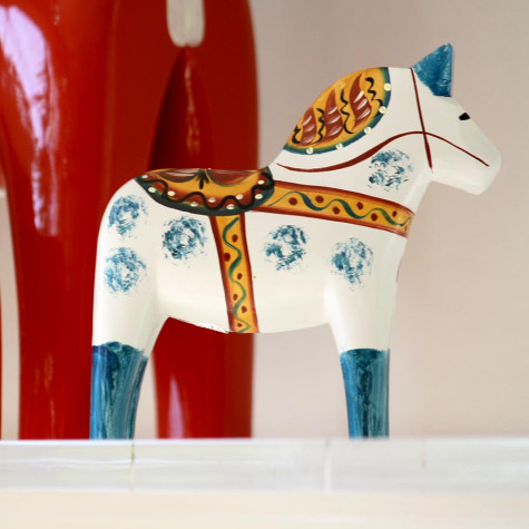 CHEVAL DE DALECARLIE ANTIQUE 17 CM