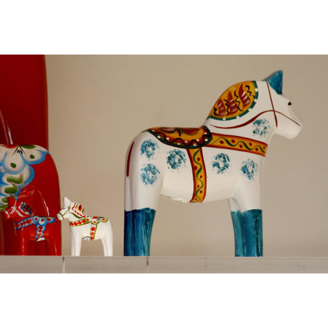 CHEVAL DE DALECARLIE ANTIQUE 17 CM