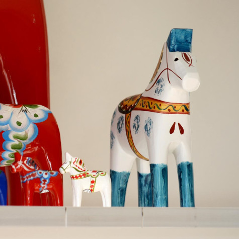 CHEVAL DE DALECARLIE ANTIQUE 17 CM