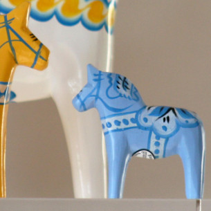 CHEVAL DE DALECARLIE BLEU CLAIR 5 CM