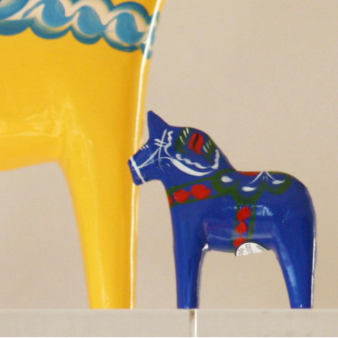 CHEVAL DE DALECARLIE BLEU 5 CM