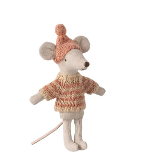 KNITTED SWEATER AND HAT FOR BIG SISTER MOUSE MAILEG
