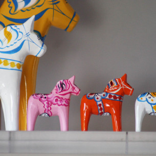 DALARNA PINK HORSE 5 CM 2
