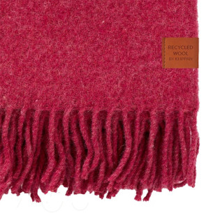 TRUE CHERRY WOOL THROW KLIPPAN YLLEFABRIK NEW IN! 2