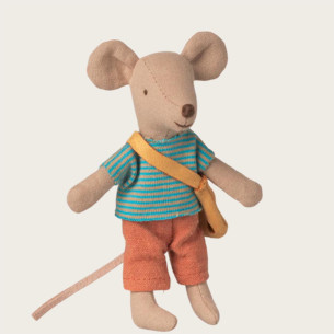 LITTLE BROTHER MOUSE WITH BAG MAILEG - Maileg toys & accessories - image 1