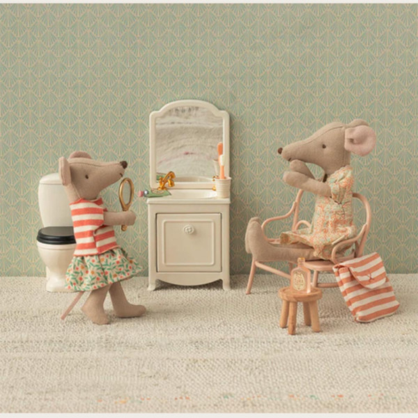 TRICYCLE MOUSE BIG SISTER with blue bag MAILEG - Maileg toys & accessories - image 2