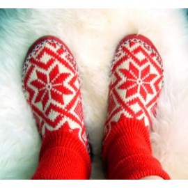 Ultima Thulé MOUNTAIN-SLIPPERS CHILDREN "RED" SIZE 20 TO 35 2